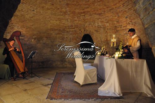 symbolic wedding in crypt