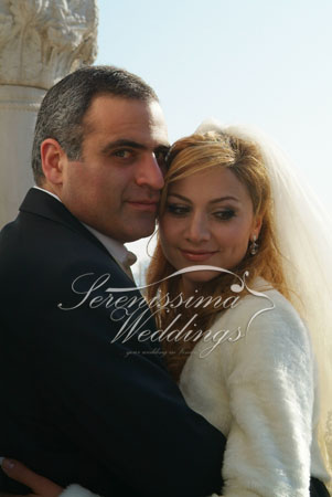 Armenian bride and groom in Venice 